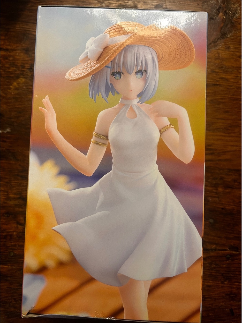 Origami Tobiichi in White Dress with Straw Hat